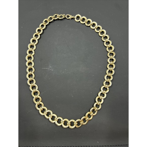 Link Jewelry - Vintage Goldtone‎ Chunky Link Necklace Elegant Dressy Night Out